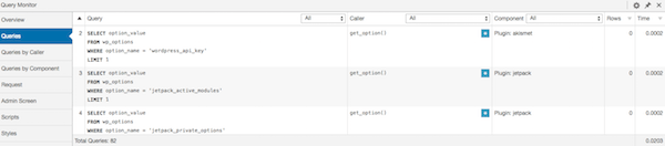 Query Monitor - Check Queries