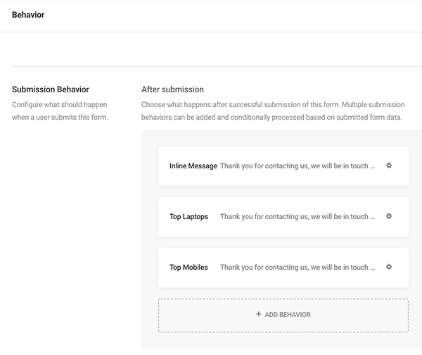 After submission behaviors.
