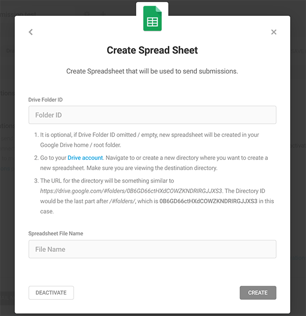 Where you create a spreadsheet.
