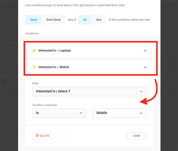 The two interests in Forminator.