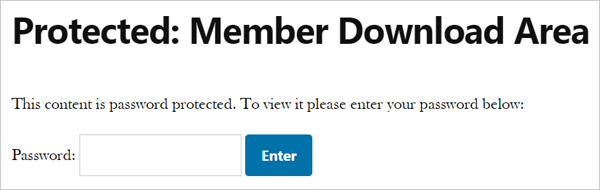 Password protected page.