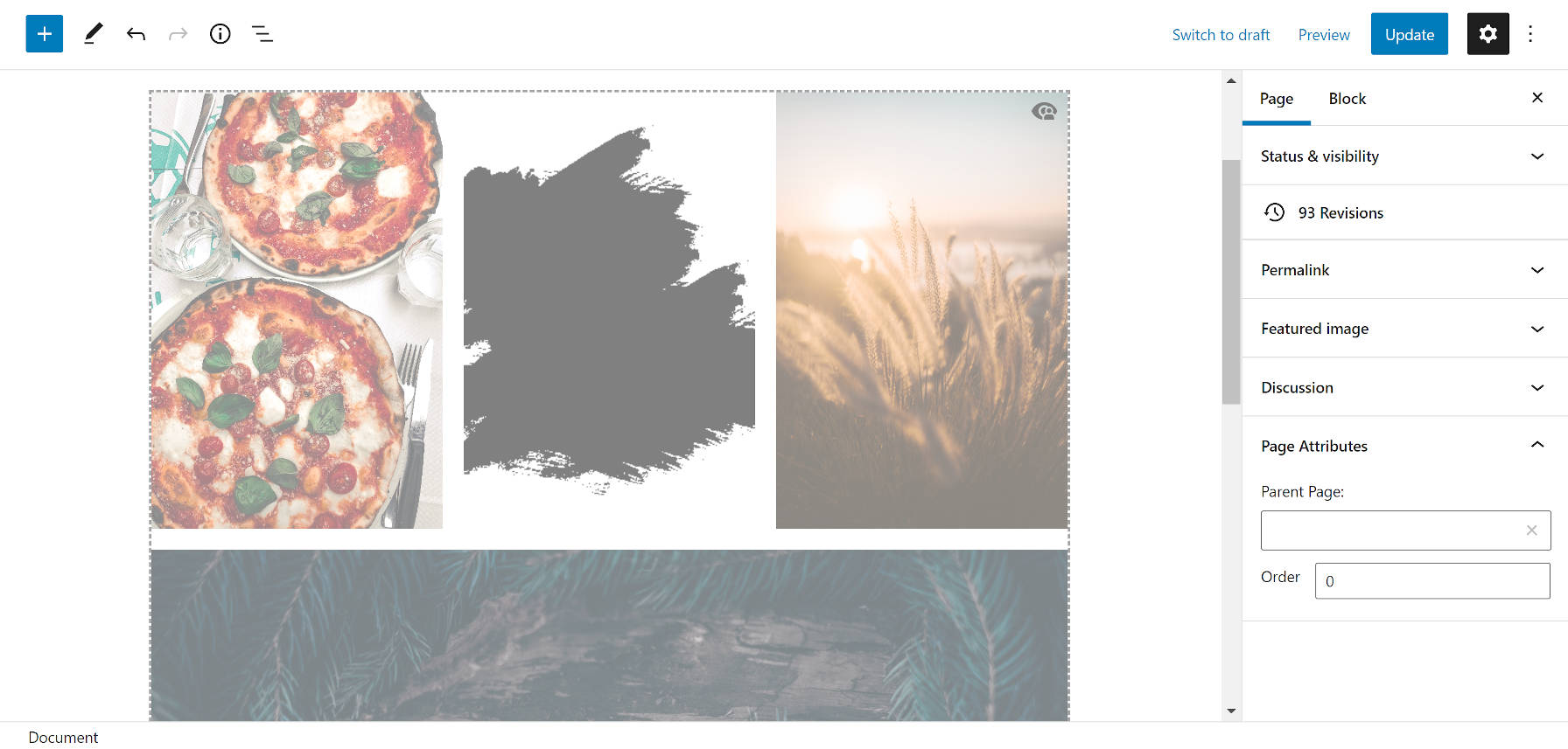 Block Visibility plugin gray overlay when a block is not selected.