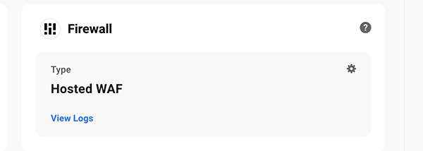 Where it shows what kind of WAF you have in the hub.