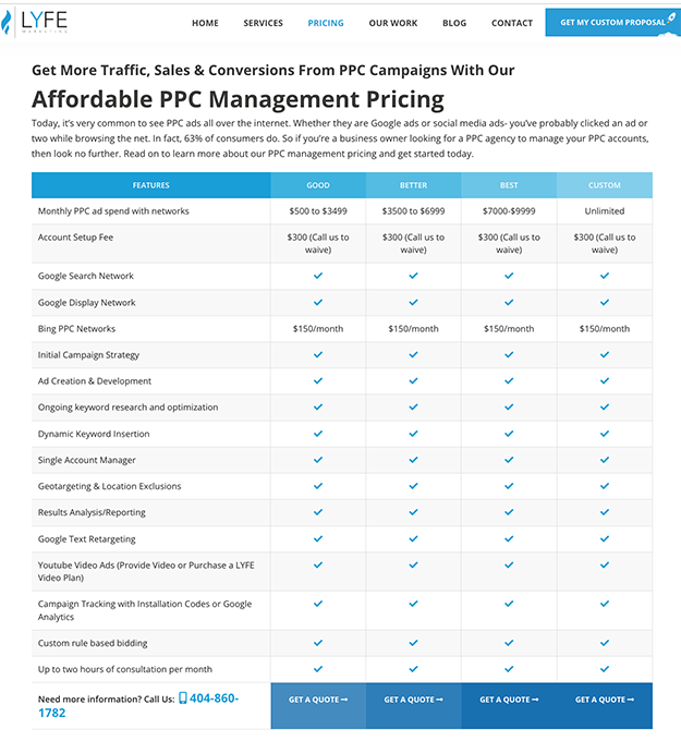 Lyfe pricing breakdown.
