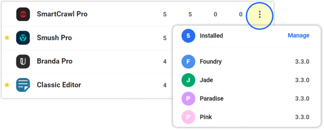 plugins - manage existing 2