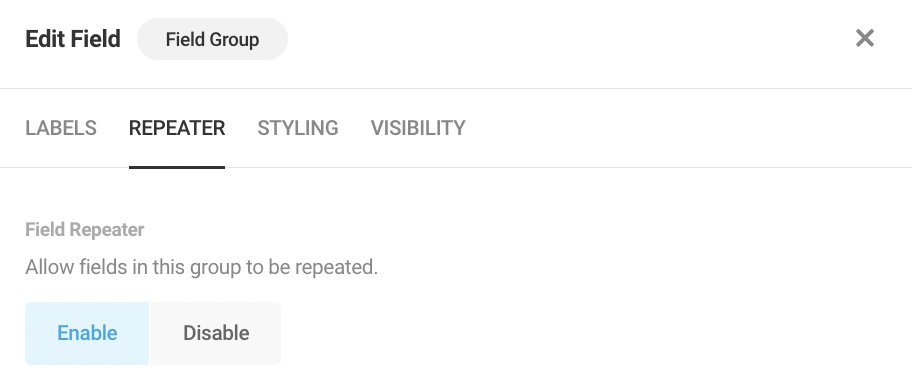 The repeater enabling area.