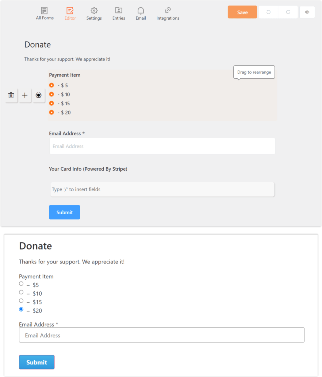 paymattic form creation (front and back ends)