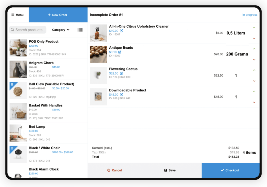 FooSales checkout process.