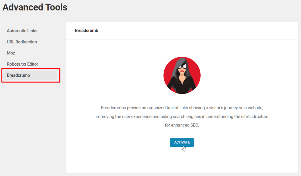 SmartCrawl - Activate Breadcrumb screen