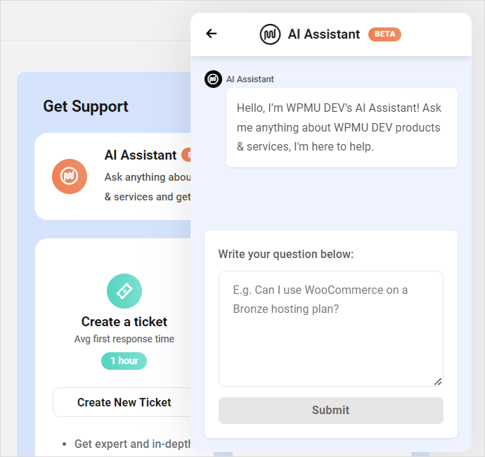 WPMU DEV AI Assistant - Chat Bot