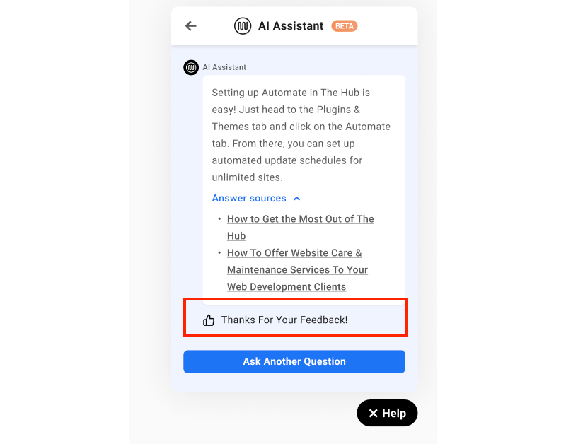 WPMU DEV AI Assistant - Helpful Response.