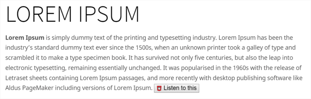 ResponsiveVoice example post.