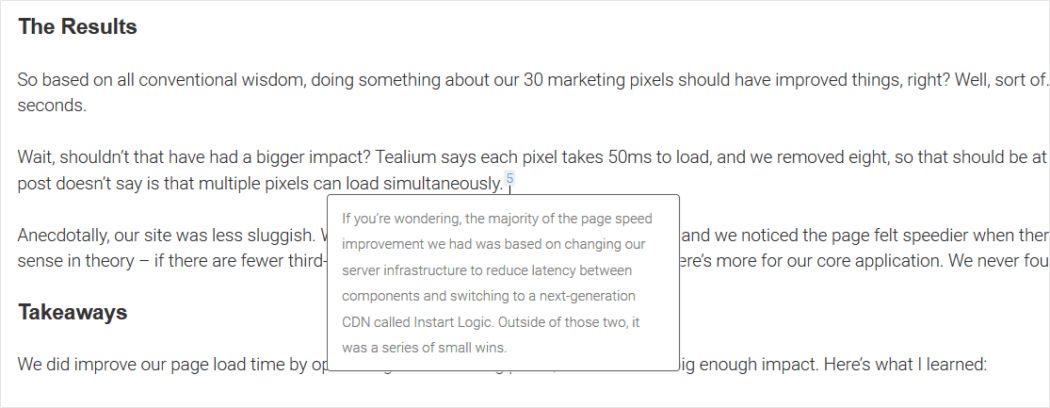 Modern Footnotes plugin - example of footnotes