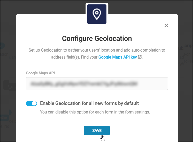Configure Geolocation