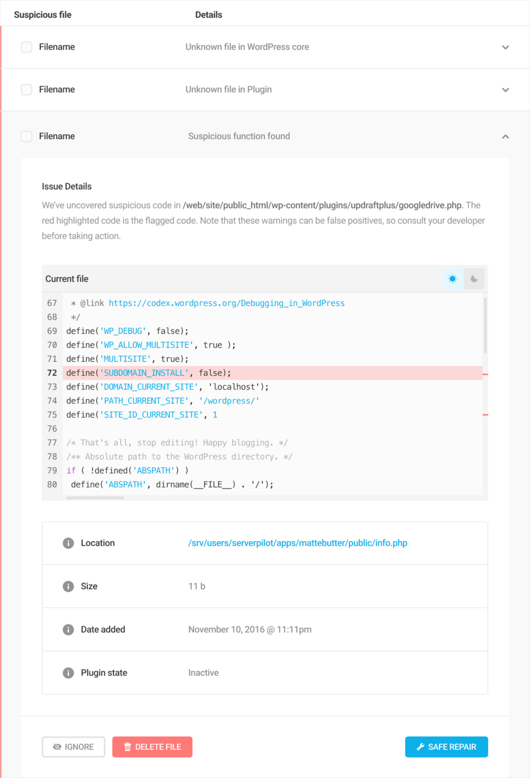 Defender- Suspicious file