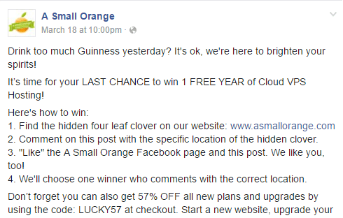 A Small Orange had customers search for a hidden image to win a prize.