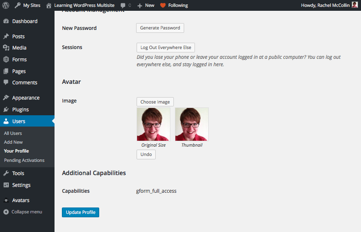 Uploading an avatar - upload field