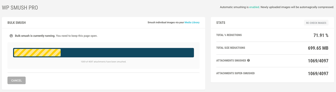 Bulk smush 4000+ images? Too easy.