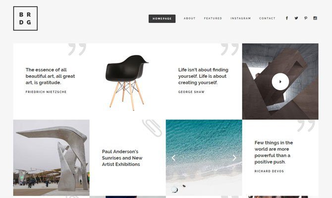 Chequered Blog, Bridge theme