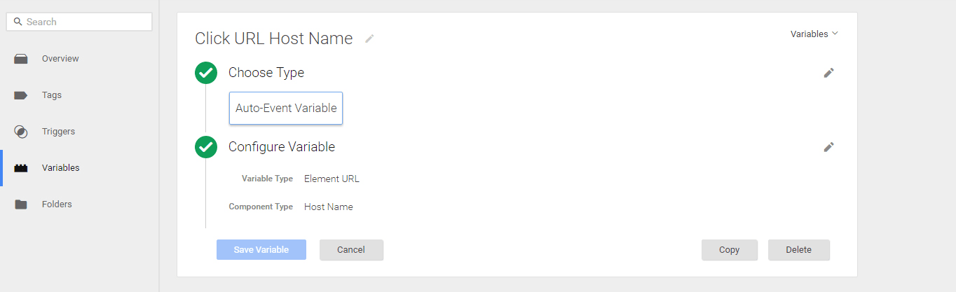 Tracking external links needs to be set up slightly differently.