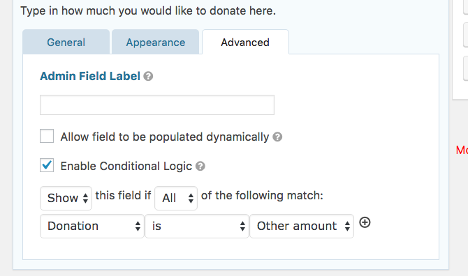 Adding a form field with conditional logic
