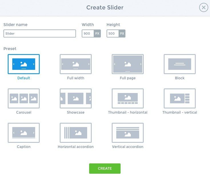 Create a slider