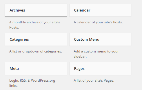 A look at the default WordPress widgets.