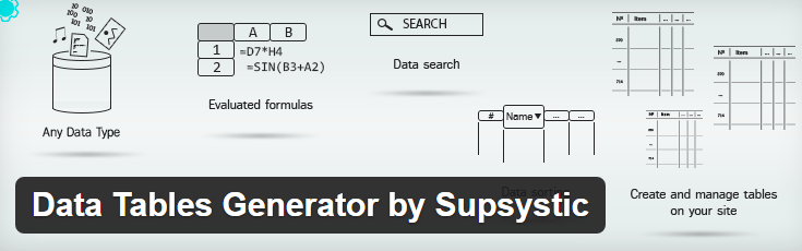 screenshot of data tables generator by supsystic plugin from wp.org
