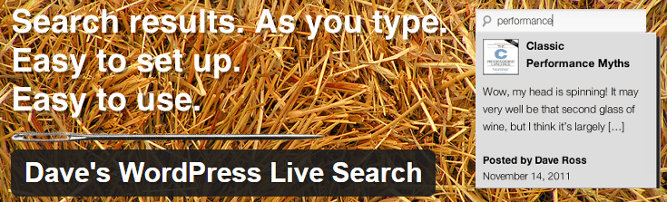 Dave's WordPress Live Search Plugin image from wordpress.org