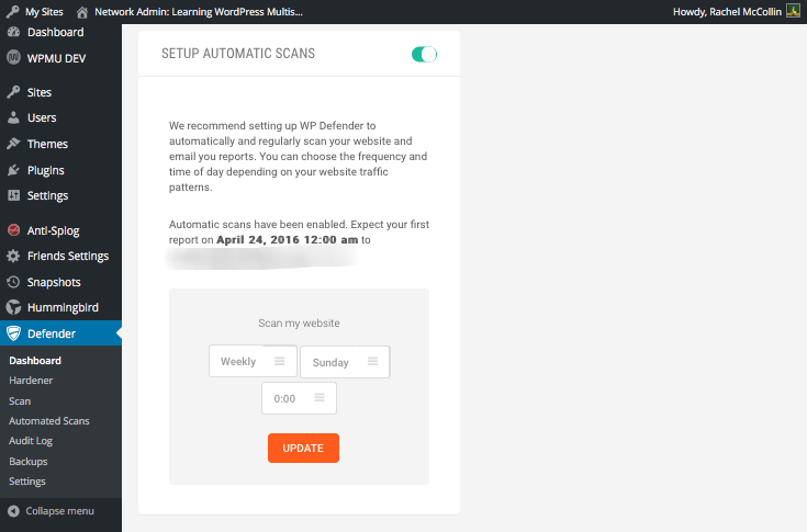 Defender - setting up automated scans