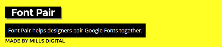 font pair website screenshot