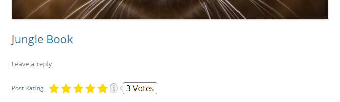 screenshot of how front page post ratings are displayed