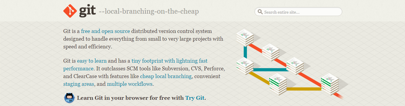screenshot of git-scm.com website