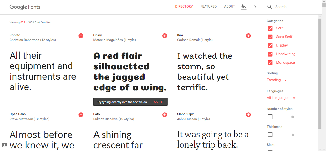 Google Fonts
