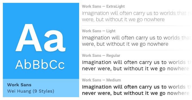 The full list of Google fonts is now available.