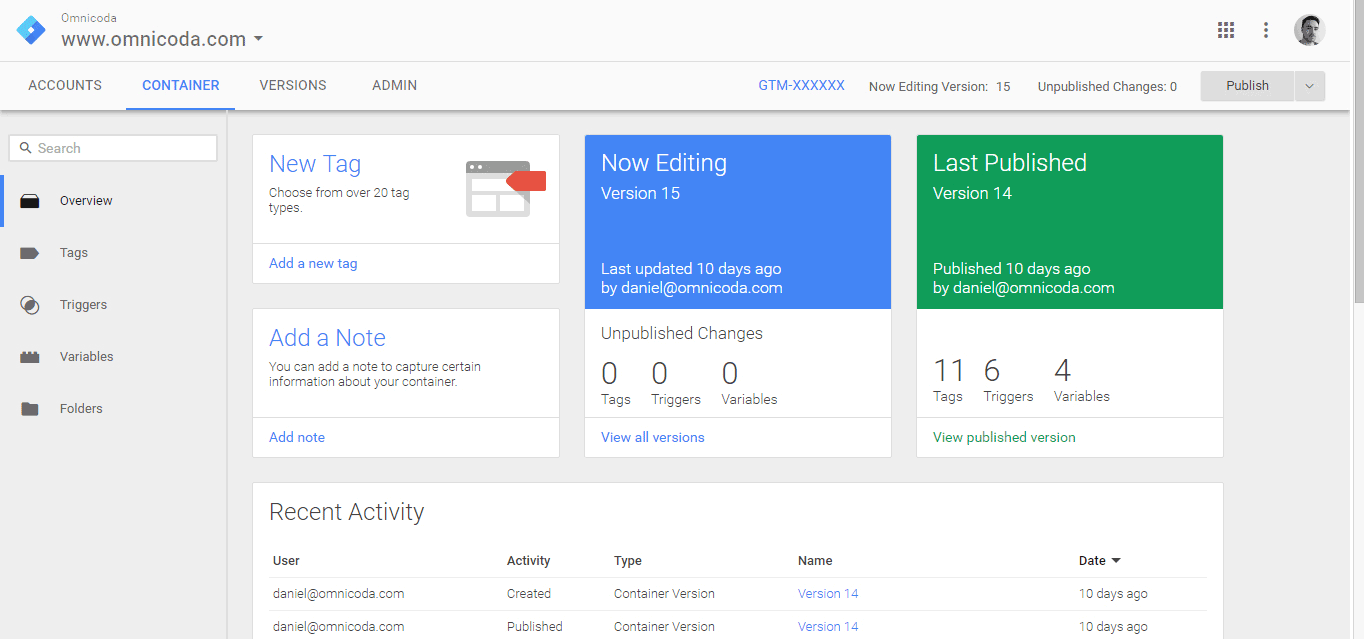 Check out your Google tag activity.