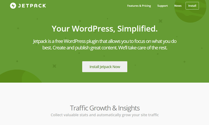 Jetpack Manage's site.