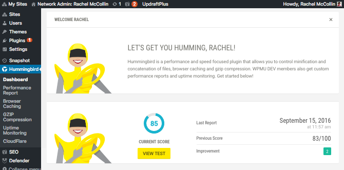 Hummingbird test giving a 85% score