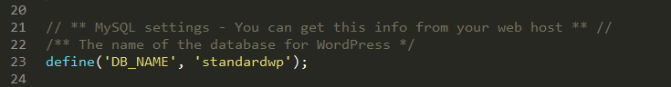 look for the database name in wp-config to identify the database you need to backup