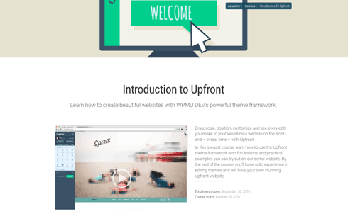 Enroll now in our Upfront course in The Academy.