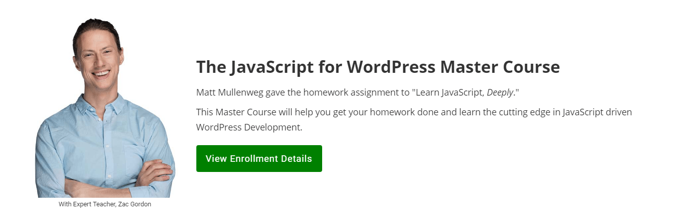 javascript for wp website screenshot