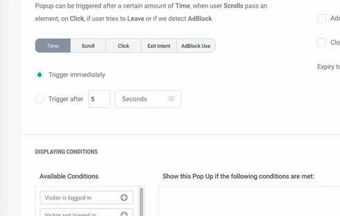 Exit intent catches your visitors when they're about to, you know, exit your website.