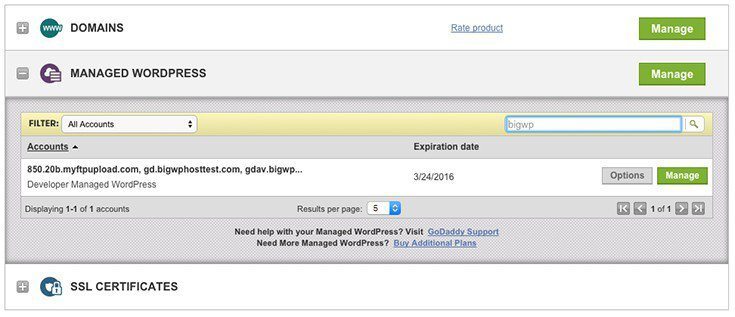 Managing your GoDaddy account.