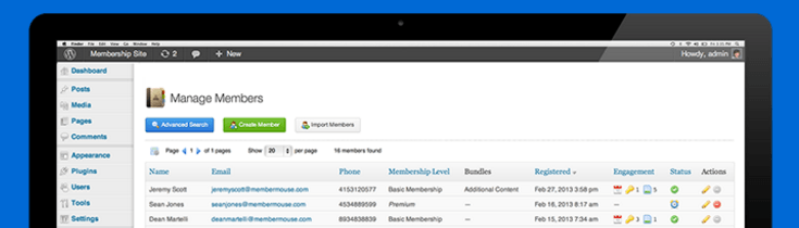 MemberMouse membership plugin
