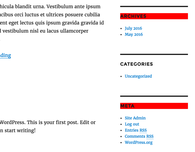 Using the not selector