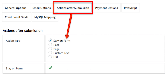 Post-Submission Actions