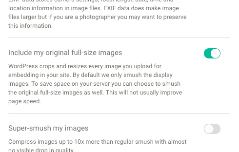 Don't forget about the original copies of your images! You can choose what to do with them, too.