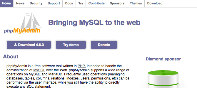 phpMyAdmin is a tool written in PHP intended to handle the administration of MySQL over the web.