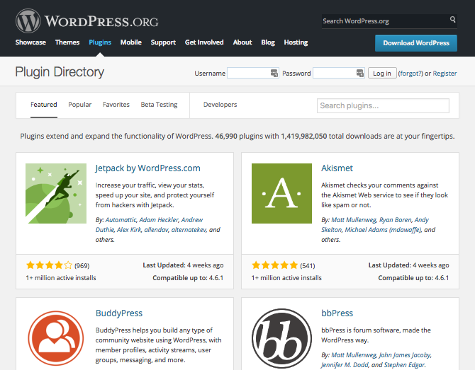 WordPress plugin directory