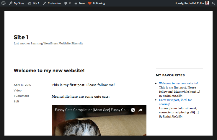 Reader widget on a site